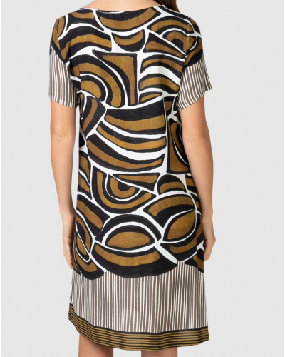 Short-Sleeve Beach Dress Massana (Ocre)