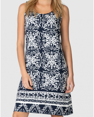 Robe de plage sans manche Etoile Massana (Marine)