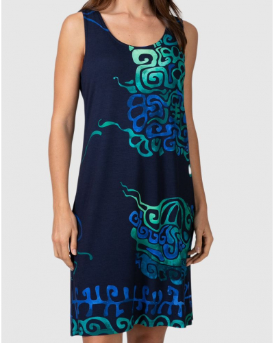 Natural Sea Beach Dress Massana (Blue)