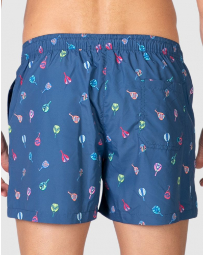 Racket Print Swim Shorts Massana (Navy)