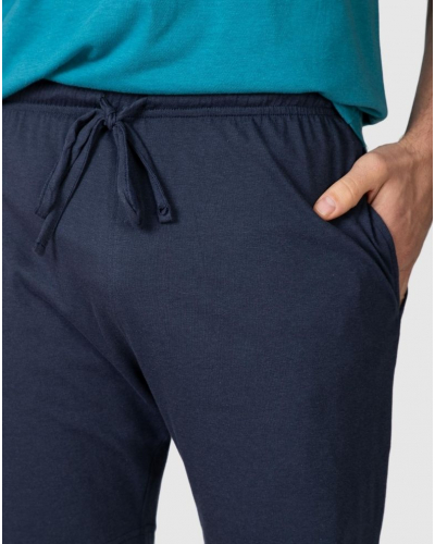 Short Pajama Mediterranean Cotton Massana (Dark Green)