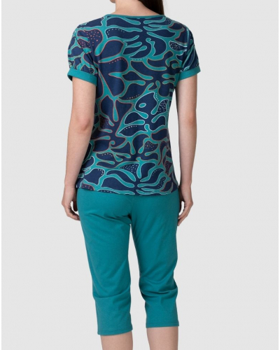 Short pyjamas 100% Cotton Massana (Petrol)