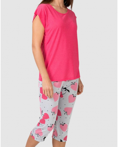 Massana Strawberry Short Pajama (Fuchsia)