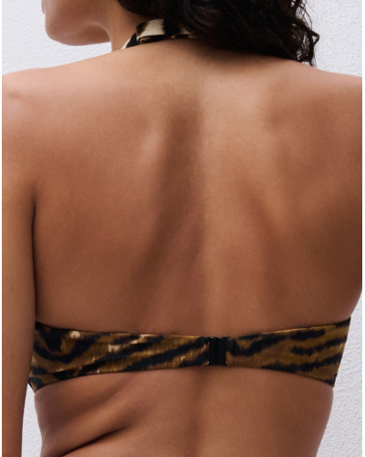 Soutien-gorge de bain mono-armature plongeant Chantelle Vita (Tigre)