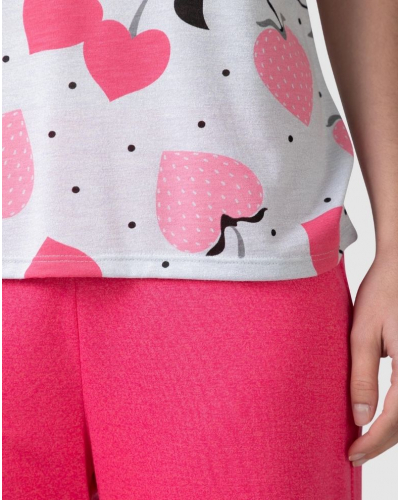 Pyjama court Fraise Massana (Gris)