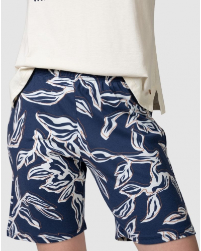 Pijama corto cuello redondo Essentiality 100% algodón Massana (Écru)