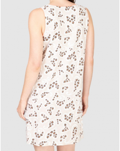 Massana Buttoned Cotton Nightshirt (Sand)