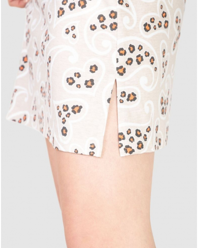 Massana Buttoned Cotton Nightshirt (Sand)