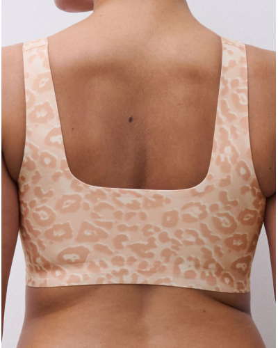 Soutien-gorge sans armature à col rond Chantelle Softstretch Power (Leo Blush)