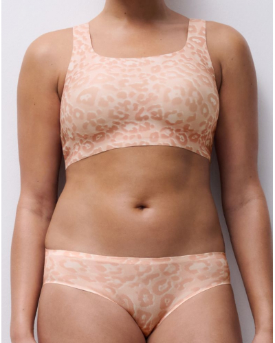 Sujetador sin aros con cuello redondo Chantelle Softstretch Power (Leo Blush)