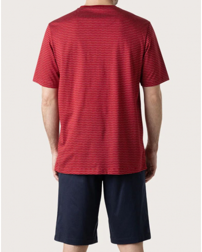 Pijama corto 100% algodón Eminence Mercerise (Rouge print vague)