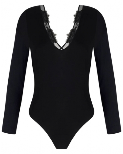 Body manches longues en modal Lise Charmel Diva Glamour (Noir)