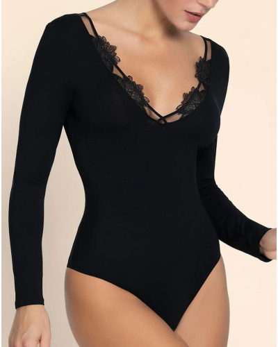 Body mangas largas Lise Charmel Diva Glamour (Negro)
