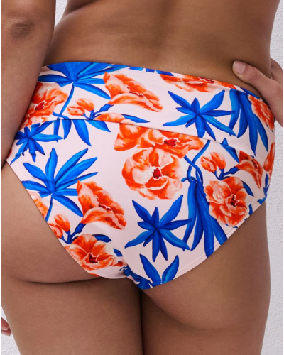 Culotte de bain taille haute ajustable Chantelle Sauvage (Fleur de laurier)