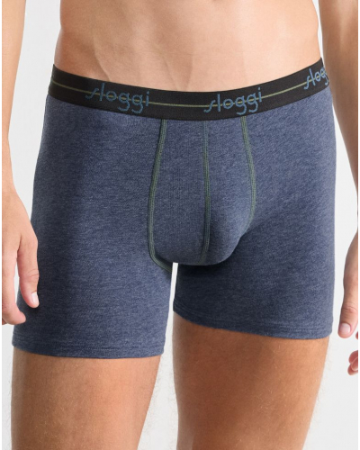 Paquete de 2 boxers largos Sloggi for Men Start (Noir/Bleu chiné)