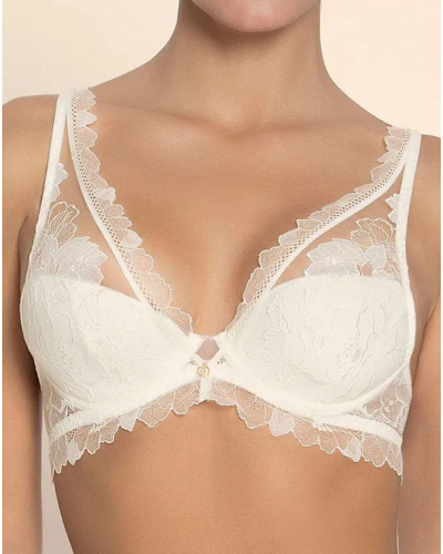 Soutien-gorge plunge demi mousse Lise Charmel Sublime Organza (Ecru Nacre)