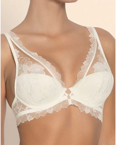 Soutien-gorge plunge demi mousse Lise Charmel Sublime Organza (Ecru Nacre)