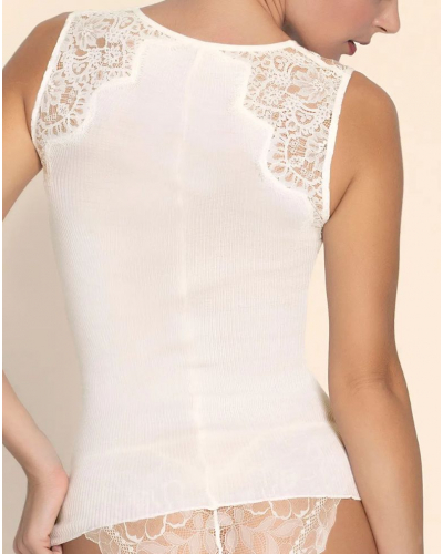 Tank top wool and silk Lise Charmel Plaisir Caresse (Ecru Nacre)