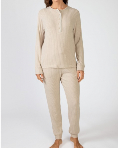 Pyjama long Massana (Beige)
