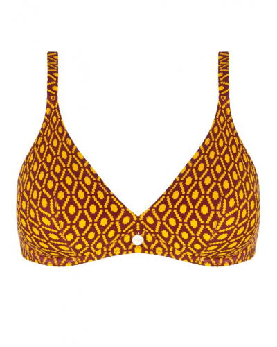 Soutien-gorge de bain triangle armatures Antigel La Papoue (Jaune Papou)