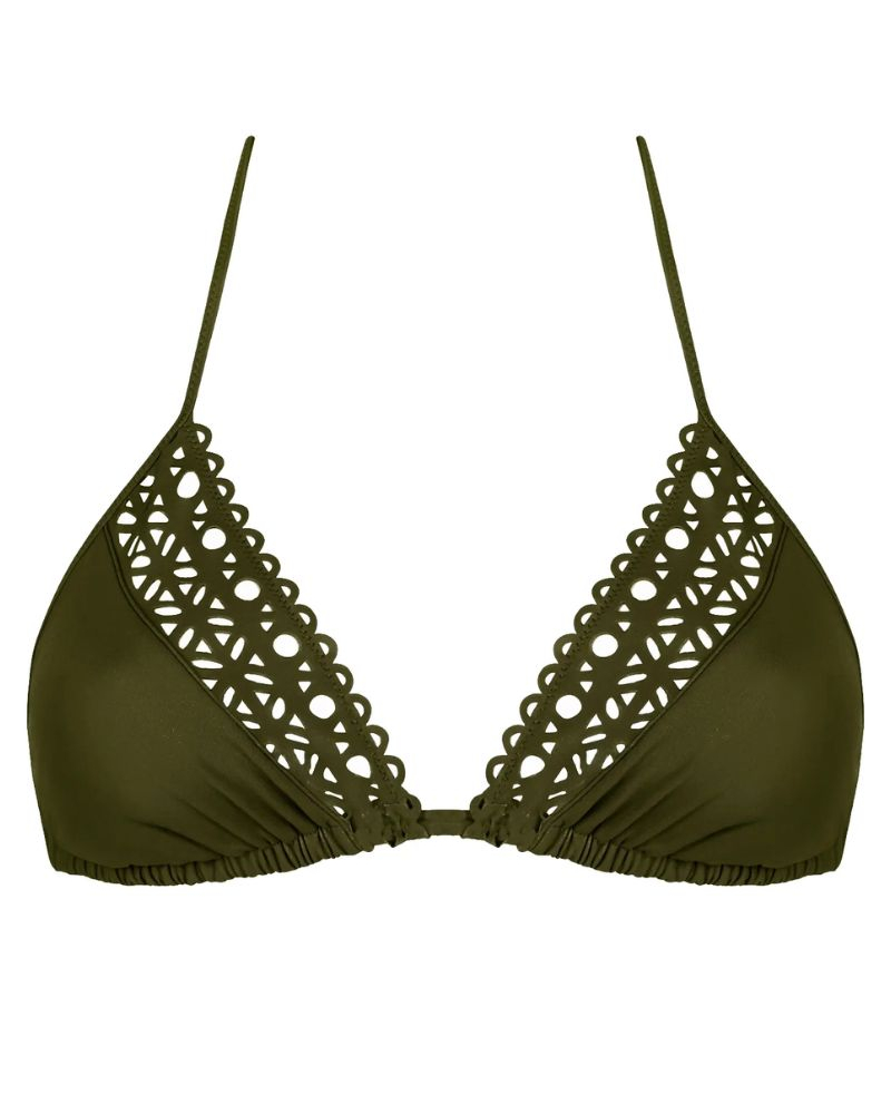 Soutien-gorge de bain triangle Lise Charmel Ajourage Couture (Ajourage Avocat)