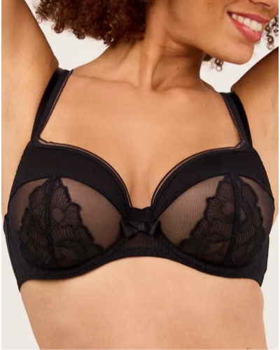 Sujetador corbeille bienestar Maison Lejaby Intuition (Negro)