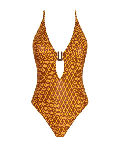 Maillot de bain une pièce Antigel La Papoue (Jaune Papou)