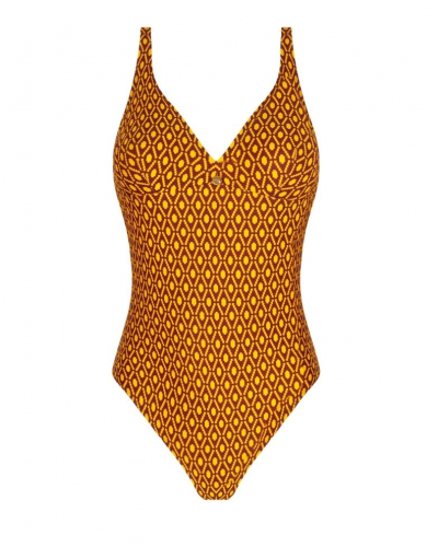 Maillot de bain une pièce sans armature Antigel La Papoue (Jaune Papou)