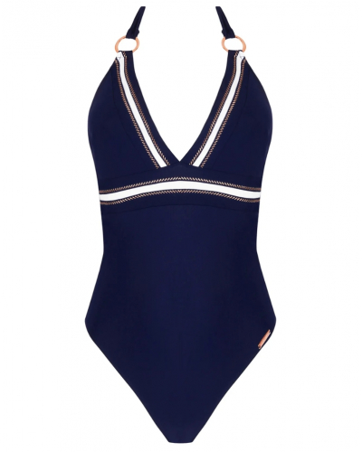 Traje de baño una pieza seducción Cordage Précieux (Cordage Navy)
