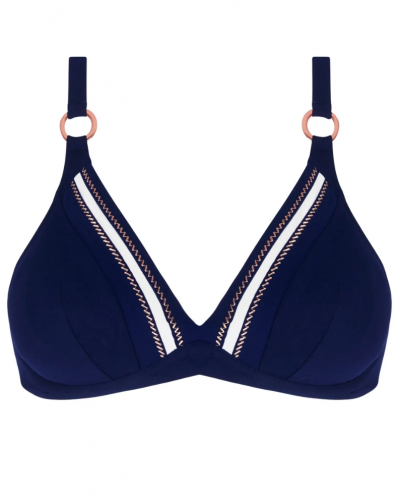 Underwired triangle bath bra Lise Charmel Cordage Précieux (Cordage Navy)