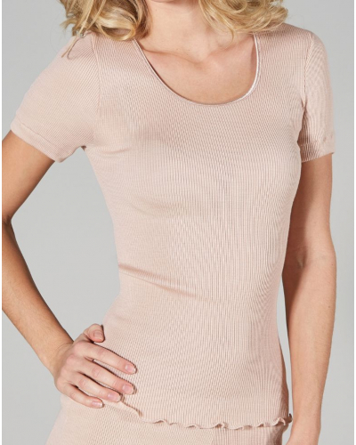 Camiseta mangas cortas Moretta lana y seda