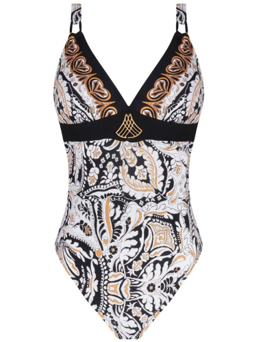 One-piece opened support swimsuit Lise Charmel Rêves d'Ailleurs (Rêve Eclat)