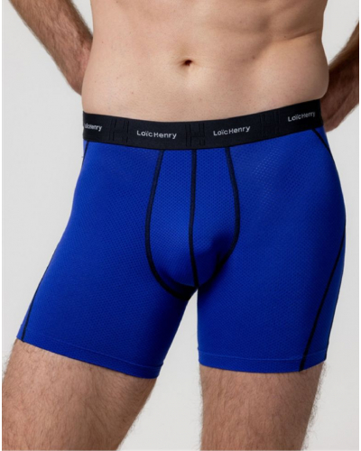 Sport boxer shorts Loïc Henry (Noir/Bleu Electrique)