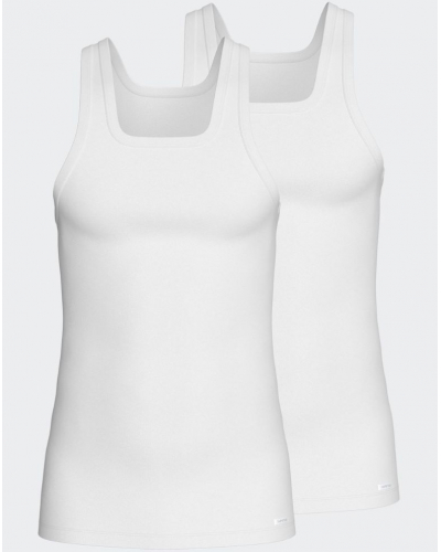 Pack of 2 tank tops 100% cotton Impetus Pure Cotton (White)