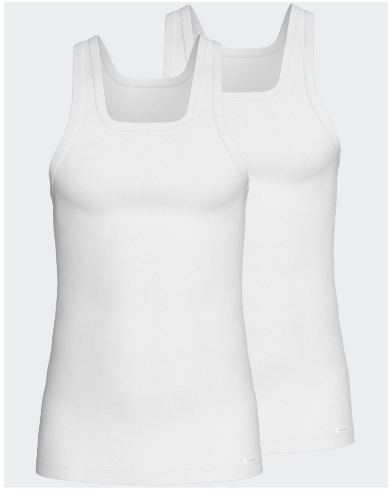 Paquete 2 camisetas sin mangas 100% algodón Impetus Pure Cotton (Blanco)