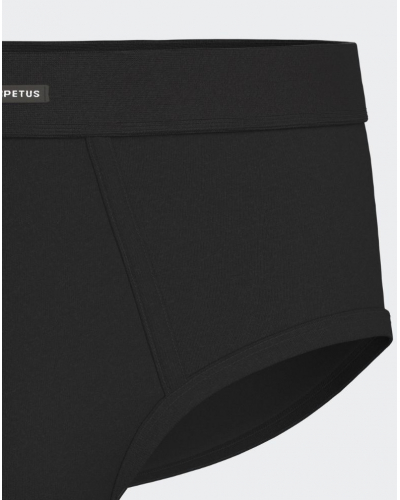 Slip ouvert 100% Coton Impetus Pure Cotton (Noir)