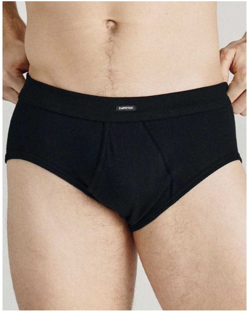 Calzoncillos abiertos 100% algodón Impetus Pure Cotton (Negro)