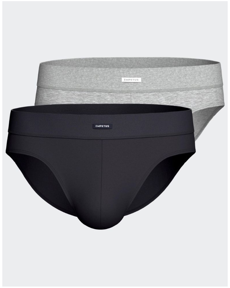 Pack of 2 briefs Impetus Cotton Stretch (Bleu/Gris)