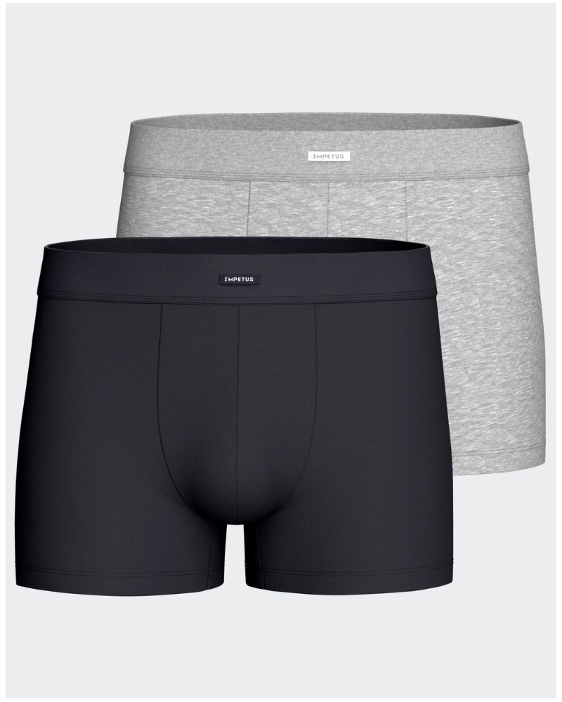 Paquete de 2 bóxers Coton Impetus Cotton Stretch (Bleu/Gris)
