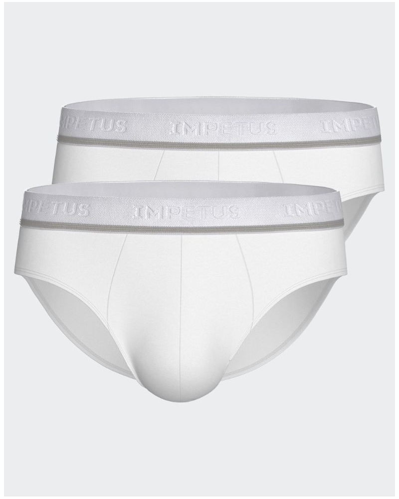Lot de 2 slips en coton Impetus Cotton Stretch Packs (Blanc)