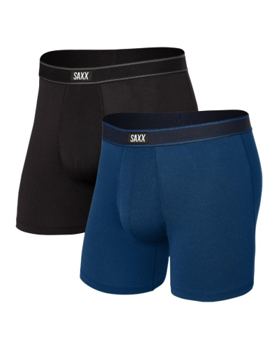Pack of 2 Boxer Saxx Daytripper Comfort Stretch (Black/City Blue)