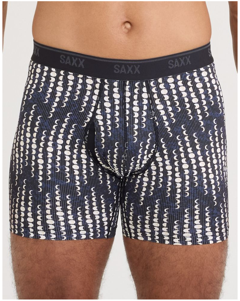 Boxer à braguette Saxx Sport Quest Quick Dry Mesh (Moonrise-Noir)