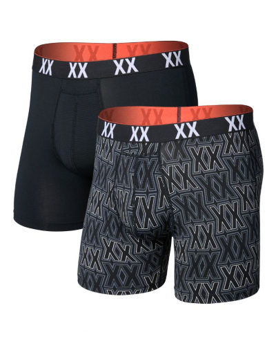 Paquete de 2 Boxers con bragueta Saxx Multi-Sport Mesh (Xxcellence/Noir)