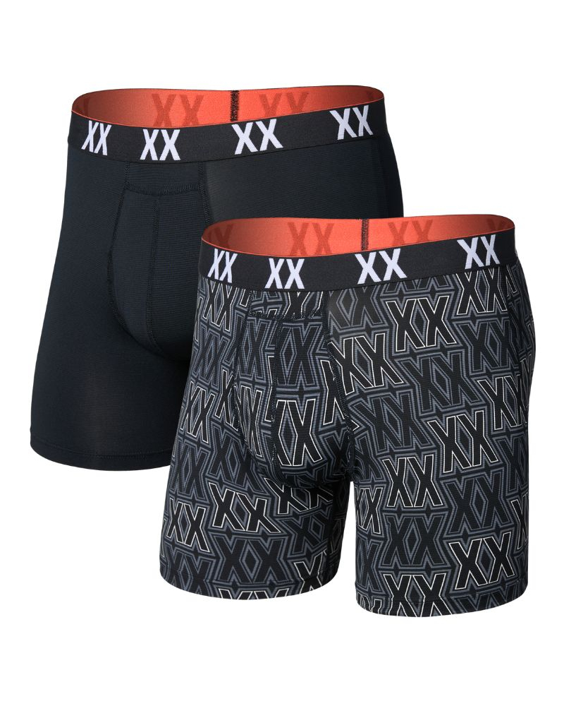 Set of 2 Boxers with fly Multi-Sport Mesh Saxx (Xxcellence/Noir)