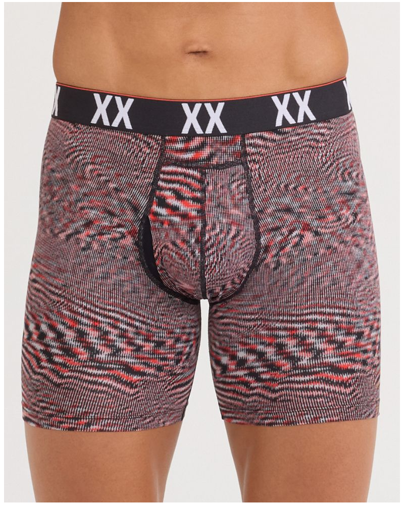 Boxer with fly Saxx Multi-sport Mesh (Hyperspace-Red Hot)