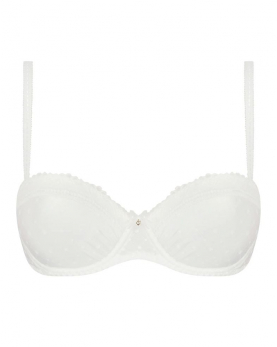 Soutien-gorge bandeau coque Antigel Résille Bohème (Ecru Nacre)