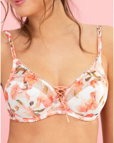 Plunge Bra half foam Antigel Roses Gourmandes (Rose Délice)
