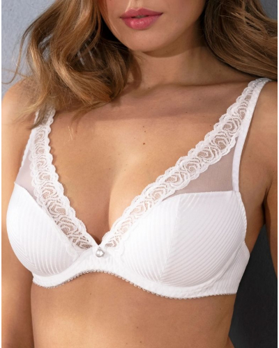 Demi-foam plunge bra Antigel Boyish Séduction (White)