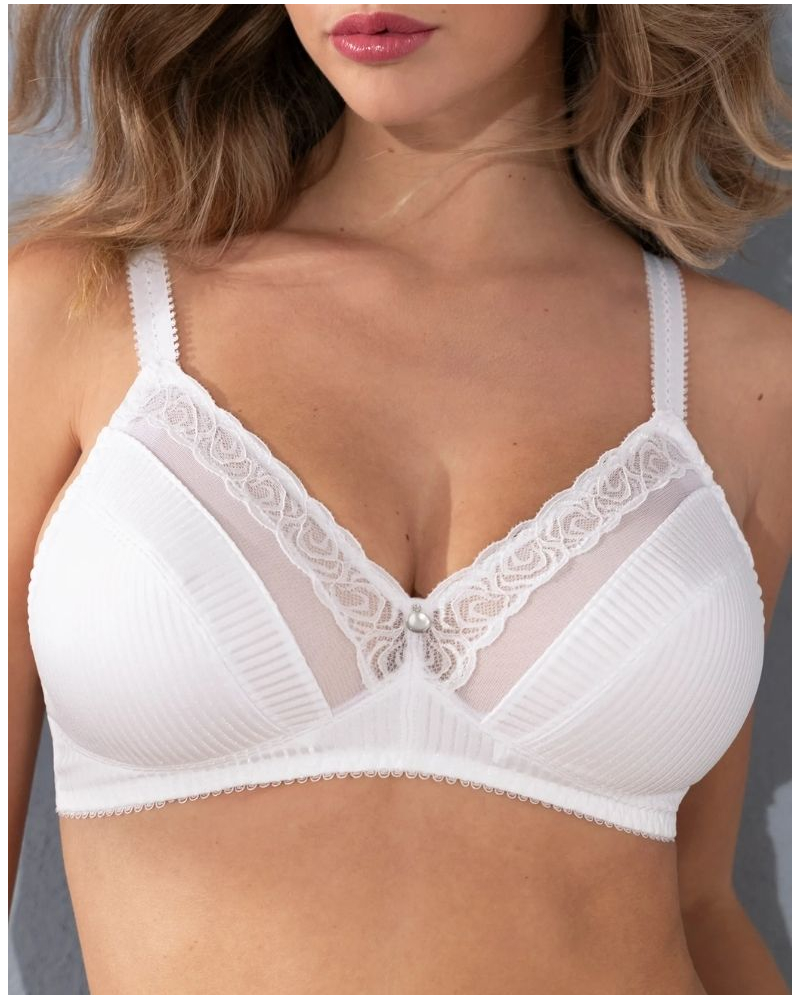 Sujetador sin aros bienestar Antigel Boyish Séduction (Blanco)