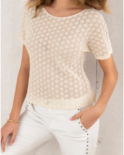 Top tricot Antigel Crochet Seventies (Chanvre)